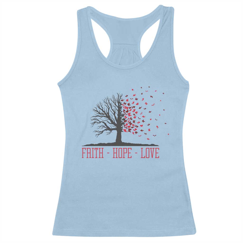 World AIDS Day Awareness Gift Racerback Tank Top Faith Hope Love - Wonder Print Shop