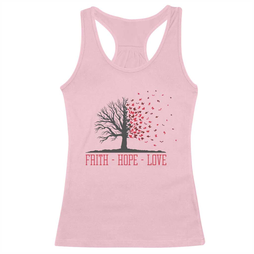 World AIDS Day Awareness Gift Racerback Tank Top Faith Hope Love - Wonder Print Shop