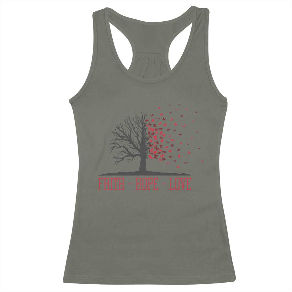 World AIDS Day Awareness Gift Racerback Tank Top Faith Hope Love - Wonder Print Shop