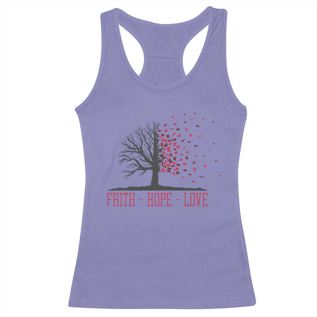 World AIDS Day Awareness Gift Racerback Tank Top Faith Hope Love - Wonder Print Shop