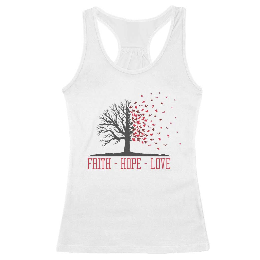 World AIDS Day Awareness Gift Racerback Tank Top Faith Hope Love - Wonder Print Shop