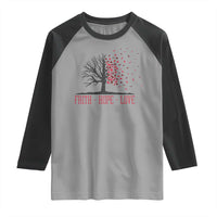 World AIDS Day Awareness Gift Raglan Shirt Faith Hope Love - Wonder Print Shop