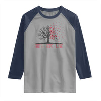 World AIDS Day Awareness Gift Raglan Shirt Faith Hope Love - Wonder Print Shop