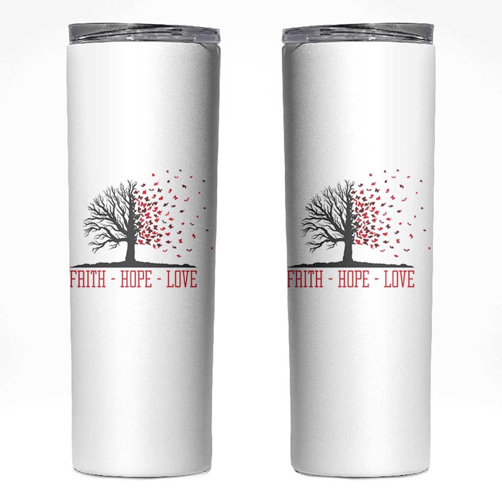 World AIDS Day Awareness Gift Skinny Tumbler Faith Hope Love - Wonder Print Shop