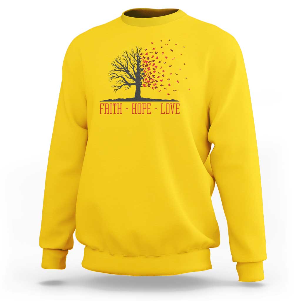 World AIDS Day Awareness Gift Sweatshirt Faith Hope Love - Wonder Print Shop