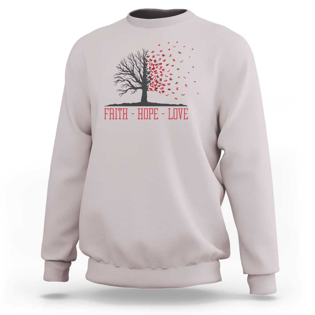 World AIDS Day Awareness Gift Sweatshirt Faith Hope Love - Wonder Print Shop