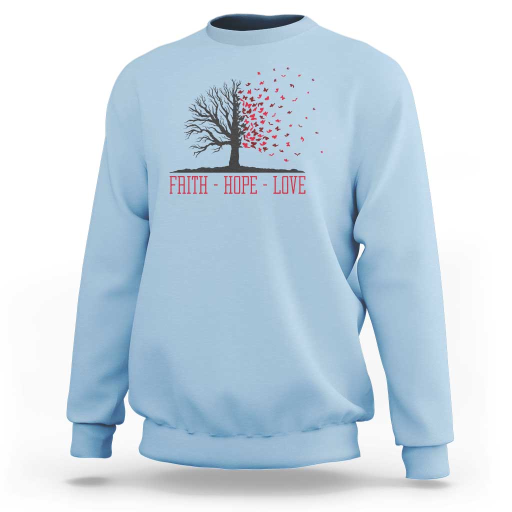 World AIDS Day Awareness Gift Sweatshirt Faith Hope Love - Wonder Print Shop