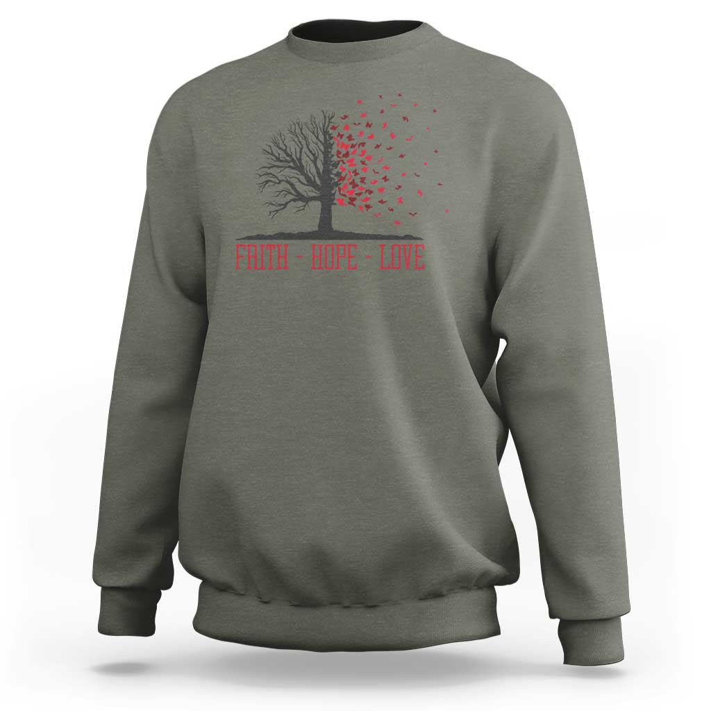 World AIDS Day Awareness Gift Sweatshirt Faith Hope Love - Wonder Print Shop