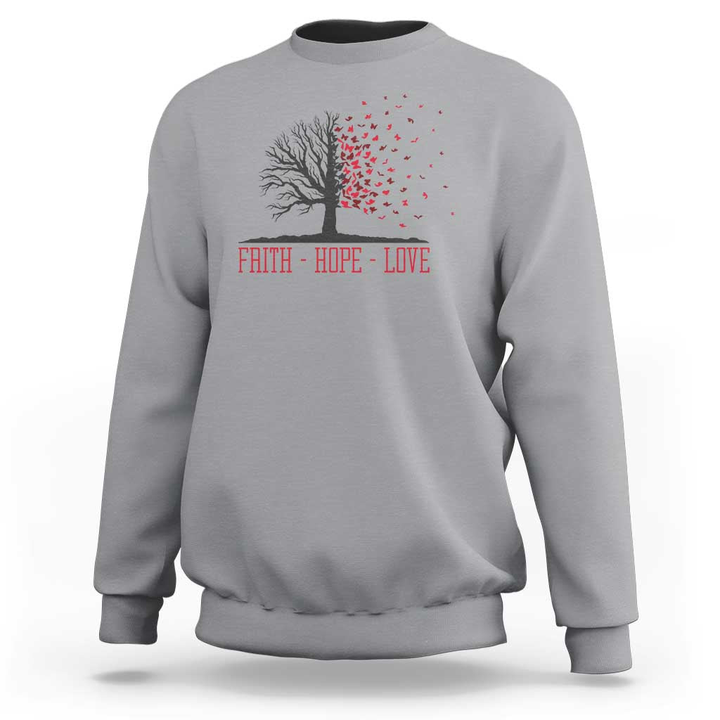 World AIDS Day Awareness Gift Sweatshirt Faith Hope Love - Wonder Print Shop