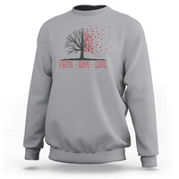 World AIDS Day Awareness Gift Sweatshirt Faith Hope Love - Wonder Print Shop