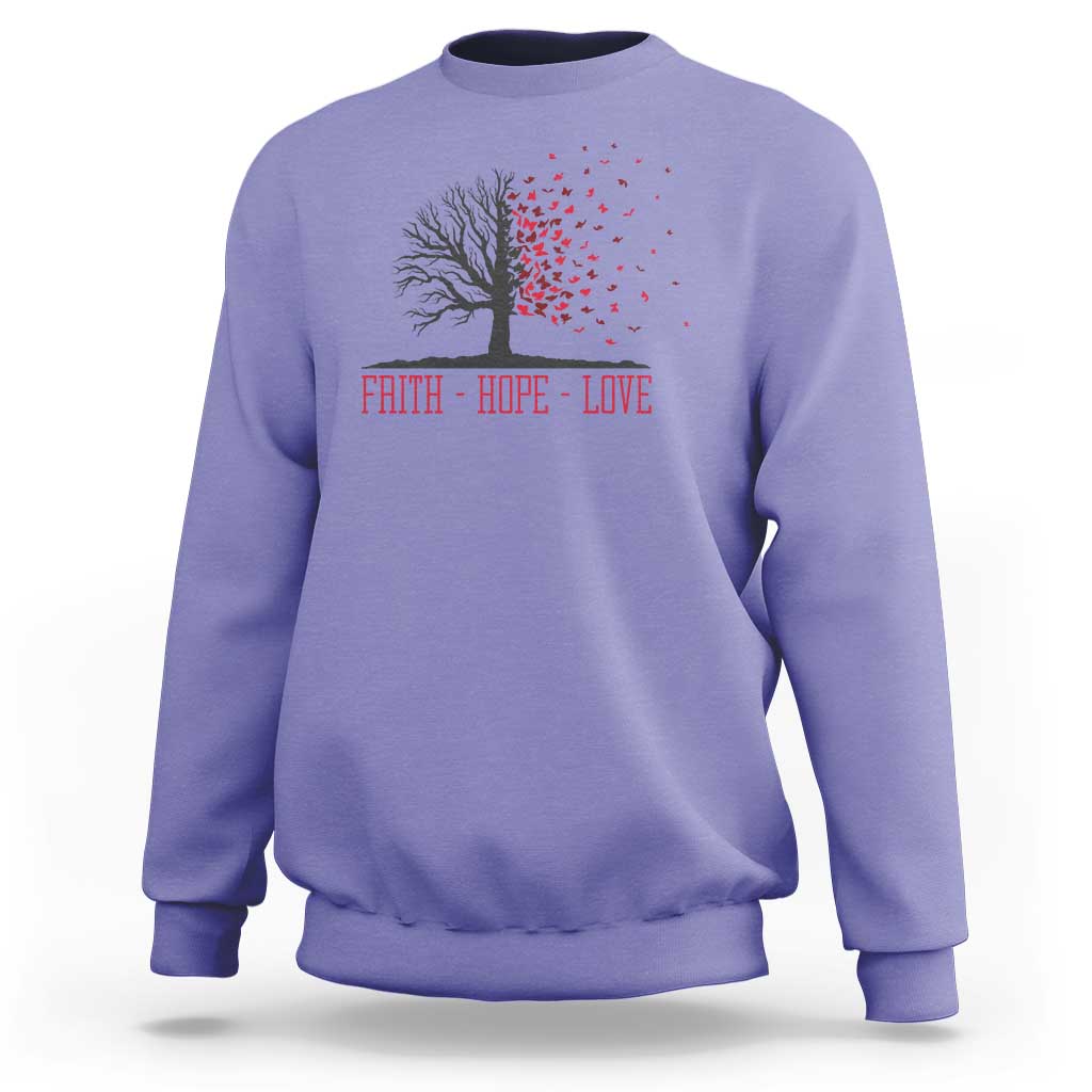 World AIDS Day Awareness Gift Sweatshirt Faith Hope Love - Wonder Print Shop