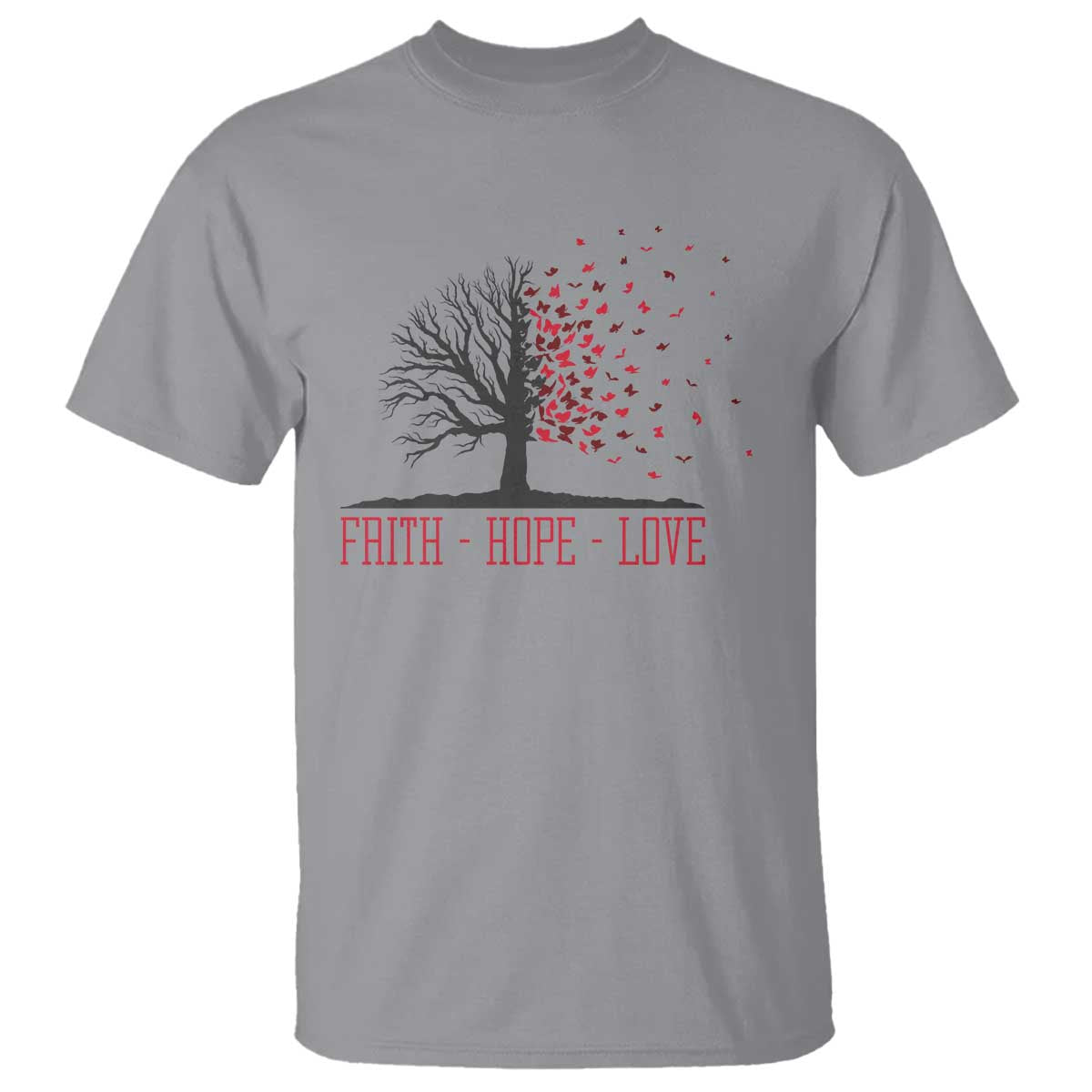 World AIDS Day Awareness Gift T Shirt Faith Hope Love - Wonder Print Shop
