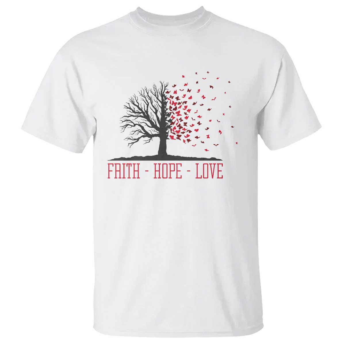 World AIDS Day Awareness Gift T Shirt Faith Hope Love - Wonder Print Shop