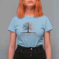 World AIDS Day Awareness Gift T Shirt For Women Faith Hope Love - Wonder Print Shop