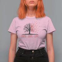 World AIDS Day Awareness Gift T Shirt For Women Faith Hope Love - Wonder Print Shop