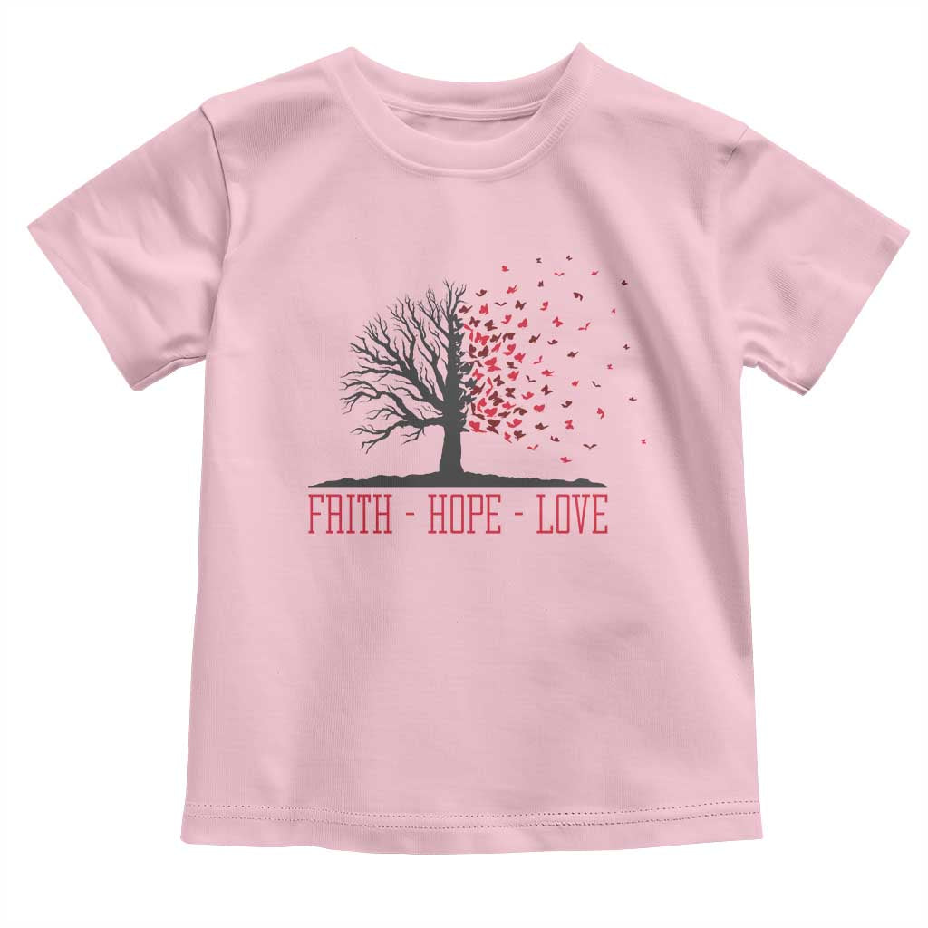 World AIDS Day Awareness Gift Toddler T Shirt Faith Hope Love - Wonder Print Shop
