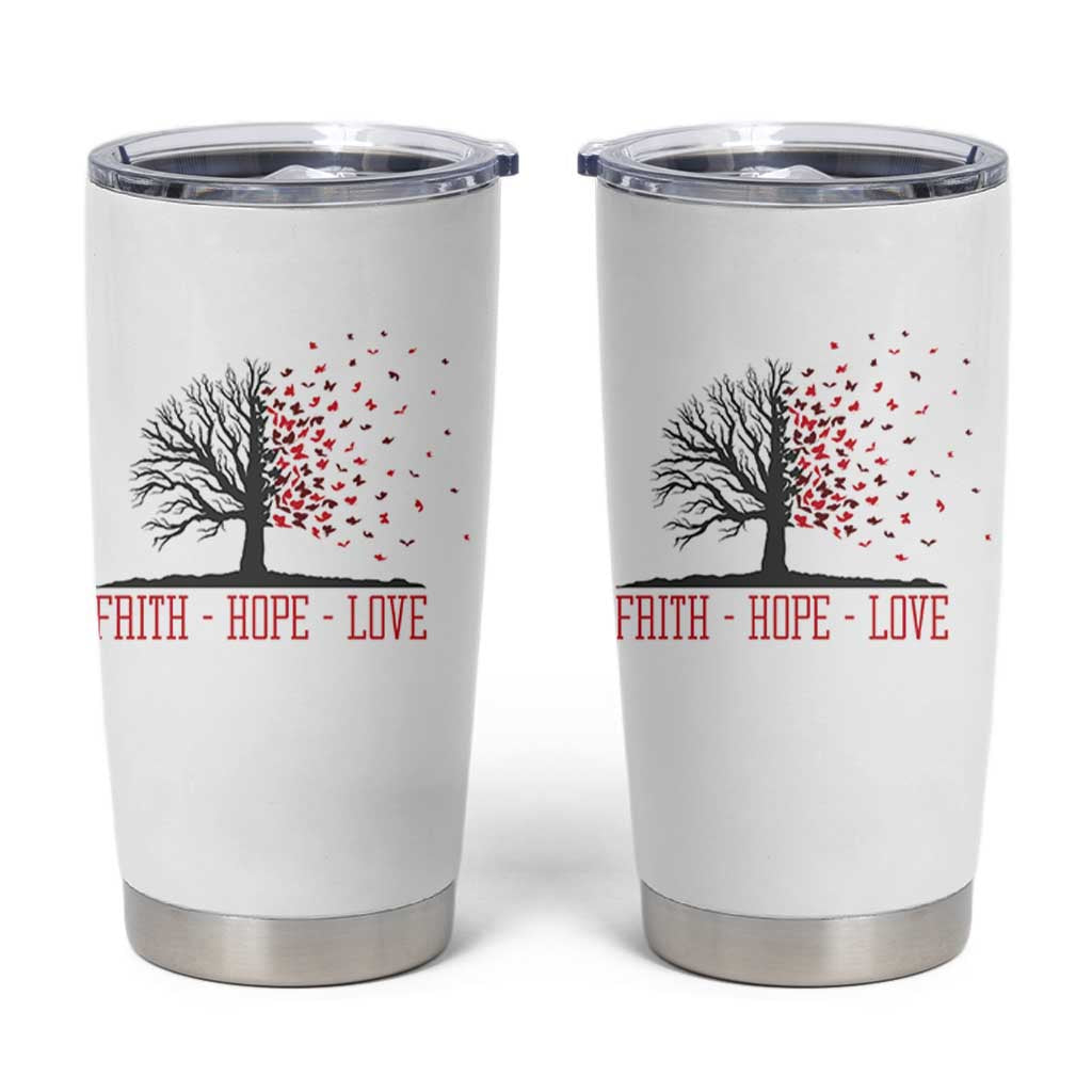 World AIDS Day Awareness Gift Tumbler Cup Faith Hope Love - Wonder Print Shop