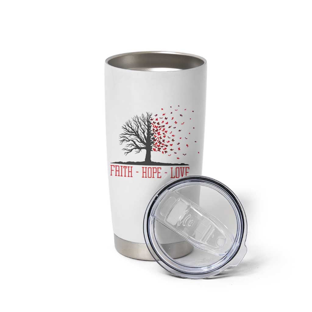 World AIDS Day Awareness Gift Tumbler Cup Faith Hope Love - Wonder Print Shop