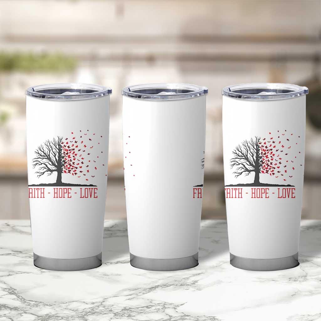 World AIDS Day Awareness Gift Tumbler Cup Faith Hope Love - Wonder Print Shop