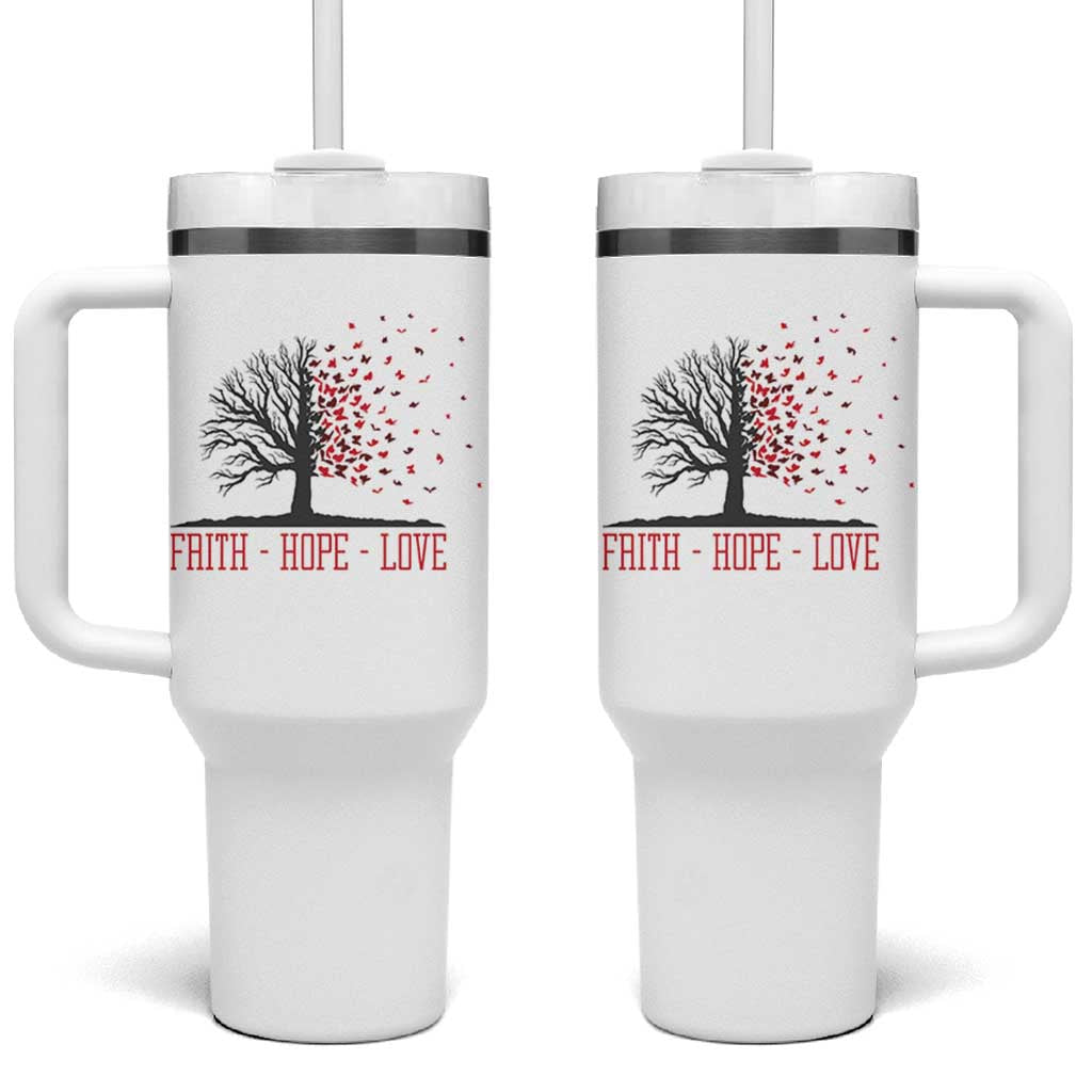 World AIDS Day Awareness Gift Tumbler With Handle Faith Hope Love - Wonder Print Shop