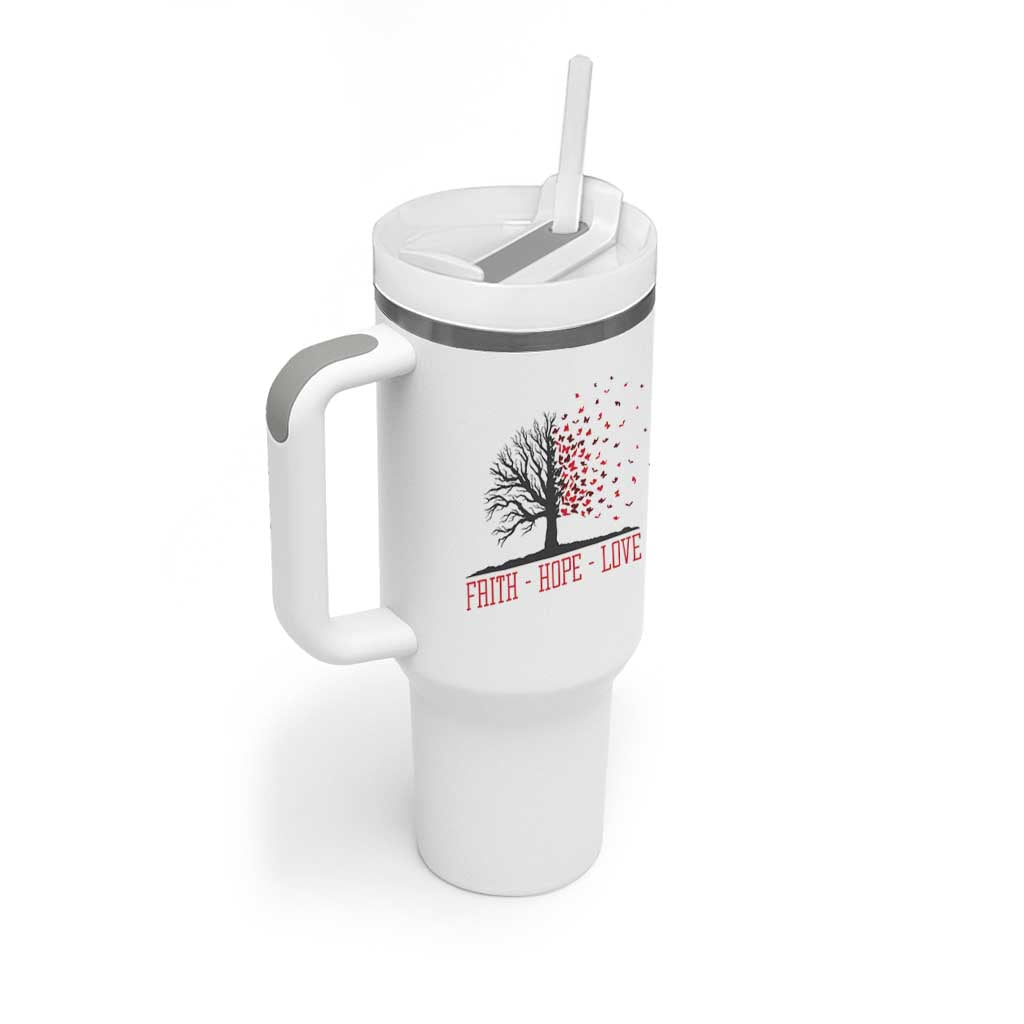 World AIDS Day Awareness Gift Tumbler With Handle Faith Hope Love - Wonder Print Shop