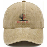 World AIDS Day Awareness Gift Washed Cotton Baseball Cap Faith Hope Love