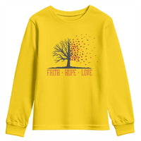 World AIDS Day Awareness Gift Youth Sweatshirt Faith Hope Love - Wonder Print Shop