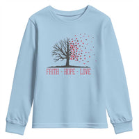 World AIDS Day Awareness Gift Youth Sweatshirt Faith Hope Love - Wonder Print Shop