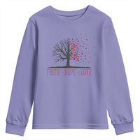 World AIDS Day Awareness Gift Youth Sweatshirt Faith Hope Love - Wonder Print Shop