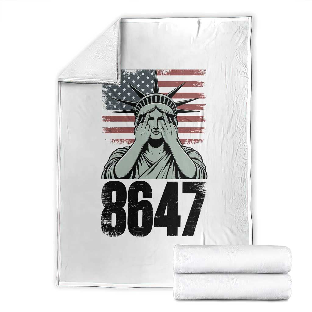 8647 Statue Of Liberty Throw Blanket Political Satire Protest Poster Graphic