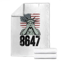 8647 Statue Of Liberty Throw Blanket Political Satire Protest Poster Graphic