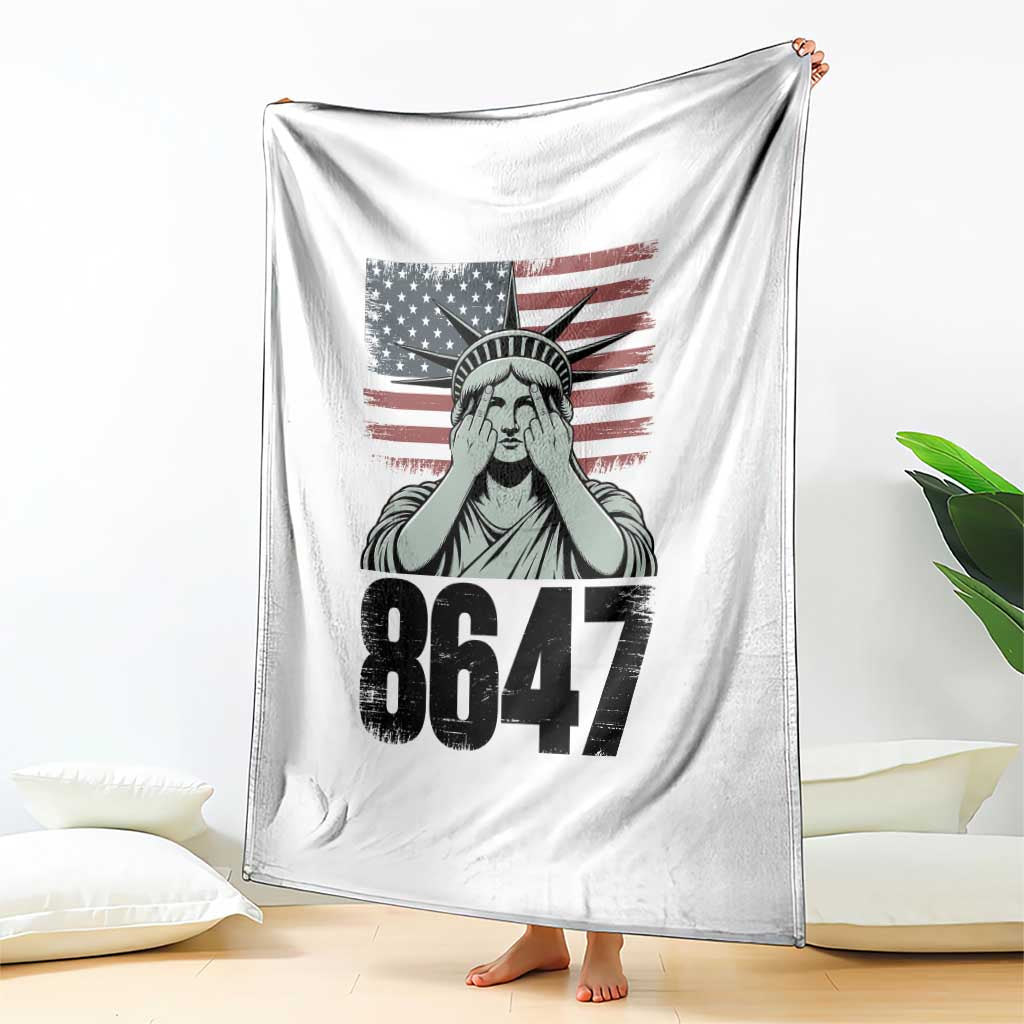 8647 Statue Of Liberty Throw Blanket Political Satire Protest Poster Graphic