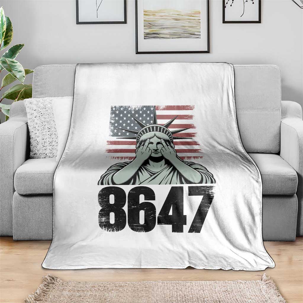 8647 Statue Of Liberty Throw Blanket Political Satire Protest Poster Graphic