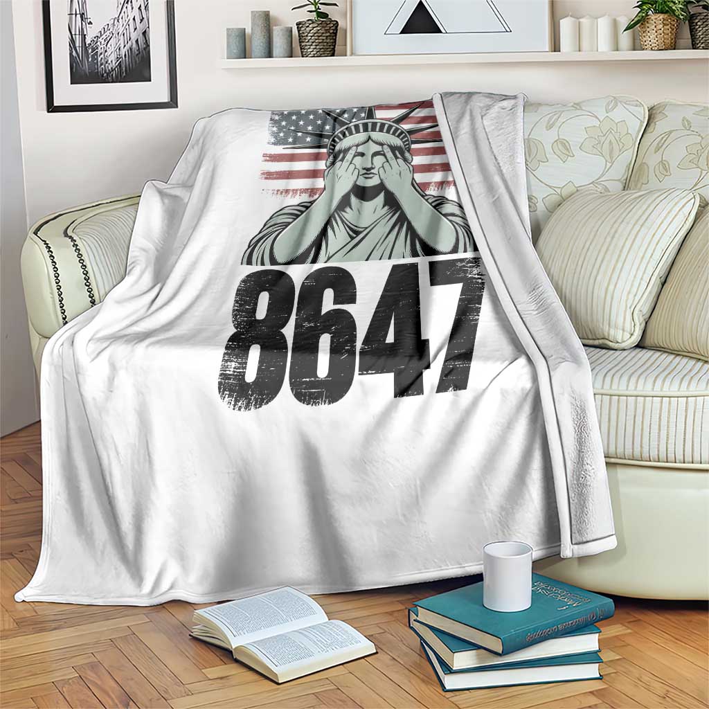 8647 Statue Of Liberty Throw Blanket Political Satire Protest Poster Graphic