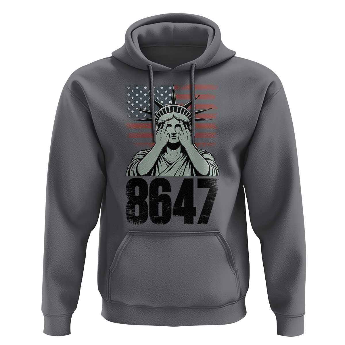 8647 Statue Of Liberty Hoodie Political Satire Protest Poster Graphic