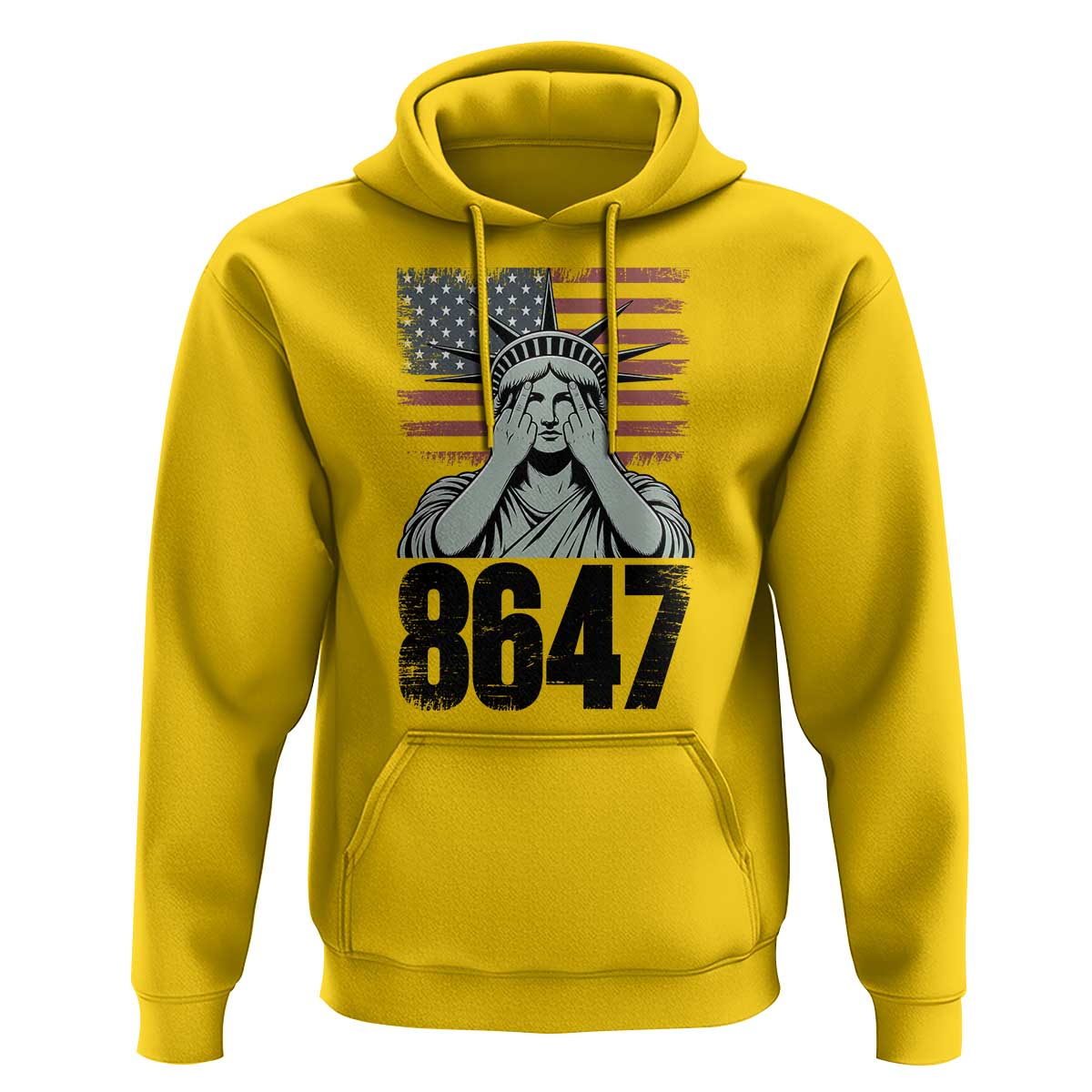 8647 Statue Of Liberty Hoodie Political Satire Protest Poster Graphic