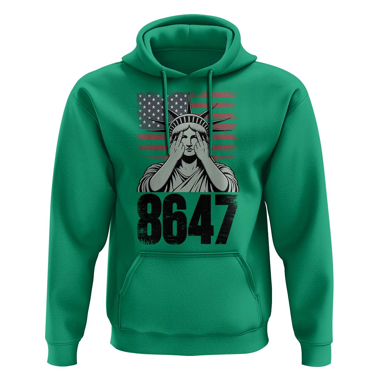 8647 Statue Of Liberty Hoodie Political Satire Protest Poster Graphic