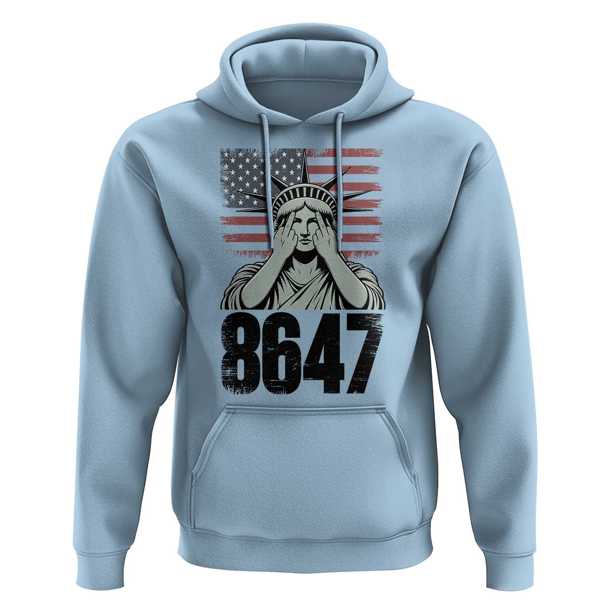 8647 Statue Of Liberty Hoodie Political Satire Protest Poster Graphic