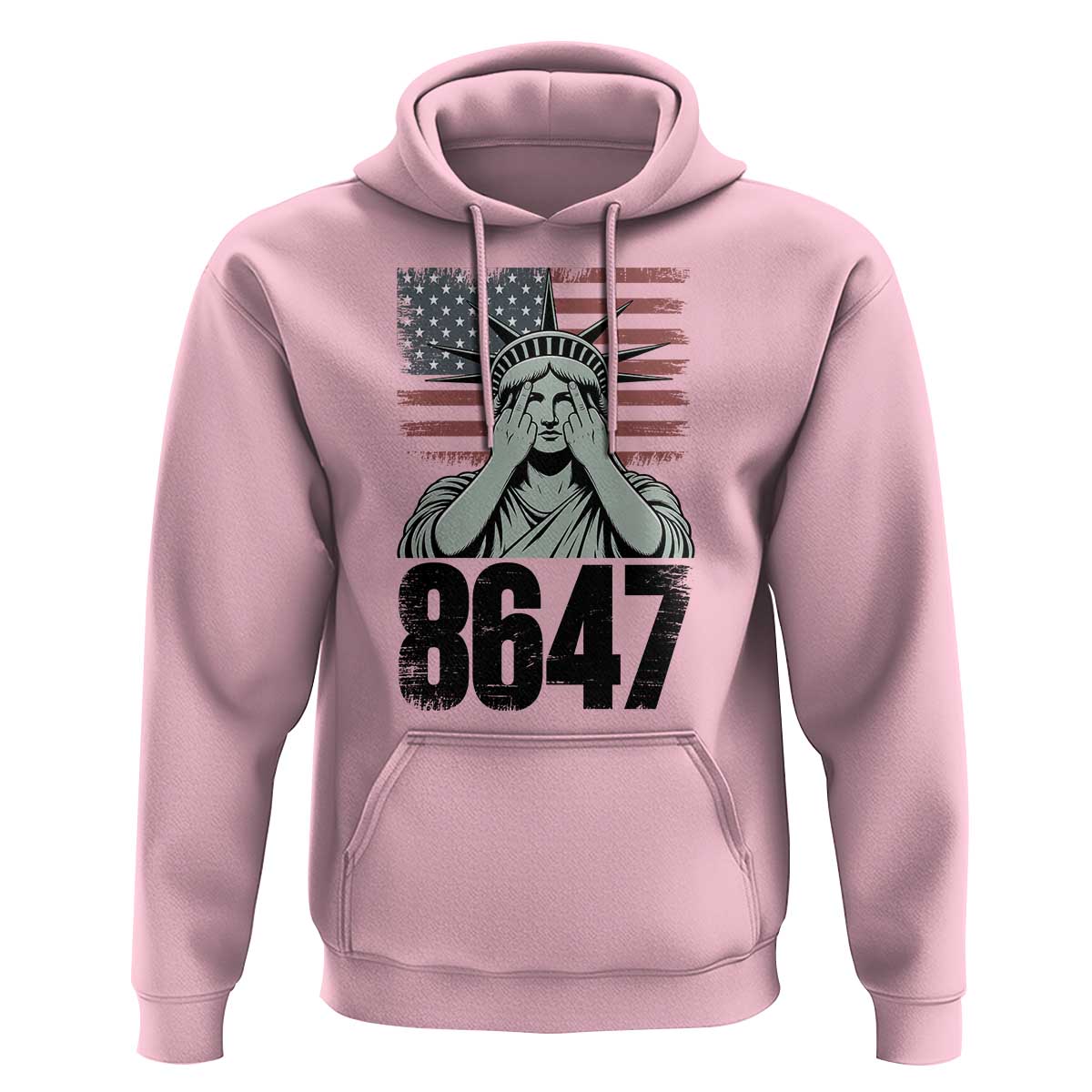 8647 Statue Of Liberty Hoodie Political Satire Protest Poster Graphic