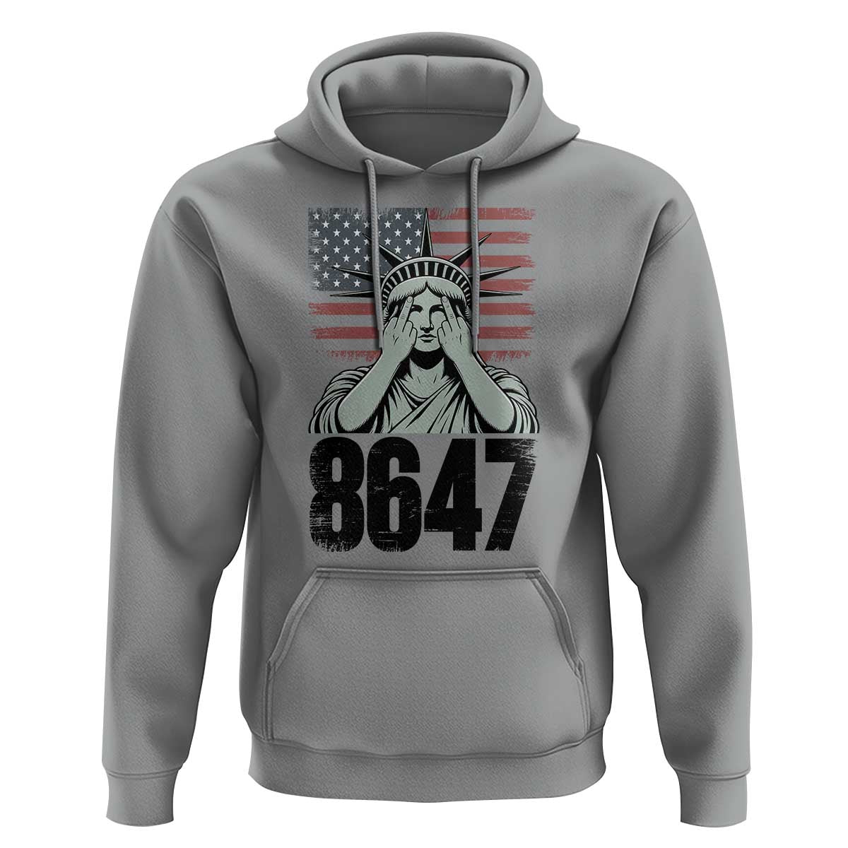 8647 Statue Of Liberty Hoodie Political Satire Protest Poster Graphic