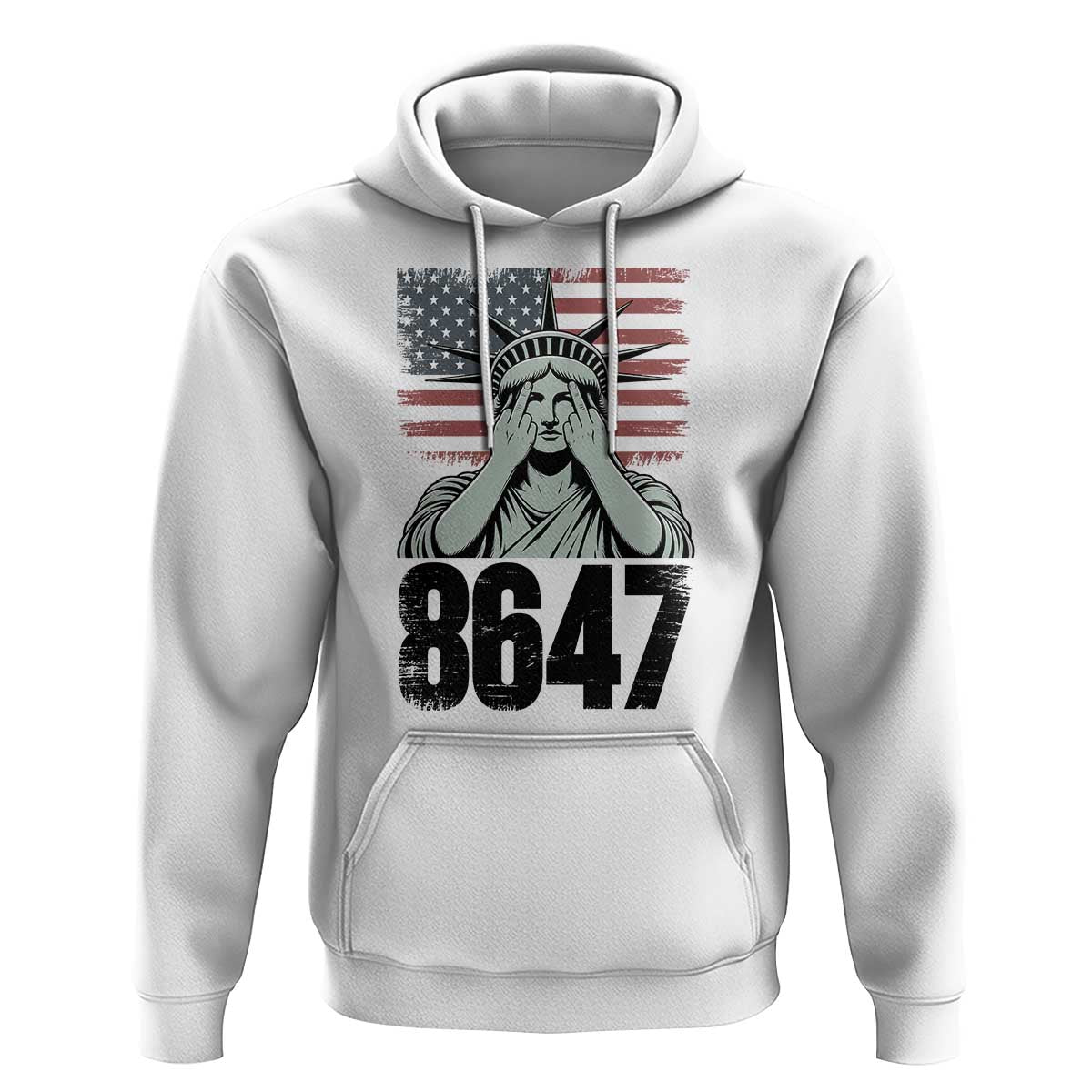 8647 Statue Of Liberty Hoodie Political Satire Protest Poster Graphic