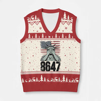 8647 Statue Of Liberty V-Neck Knit Sweater Vest Political Satire Protest Poster Graphic