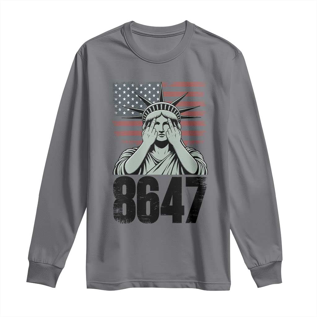 8647 Statue Of Liberty Long Sleeve Shirt Political Satire Protest Poster Graphic