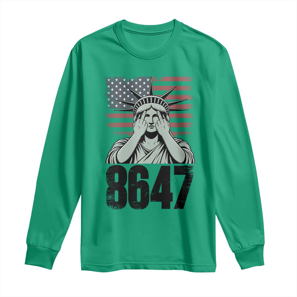 8647 Statue Of Liberty Long Sleeve Shirt Political Satire Protest Poster Graphic
