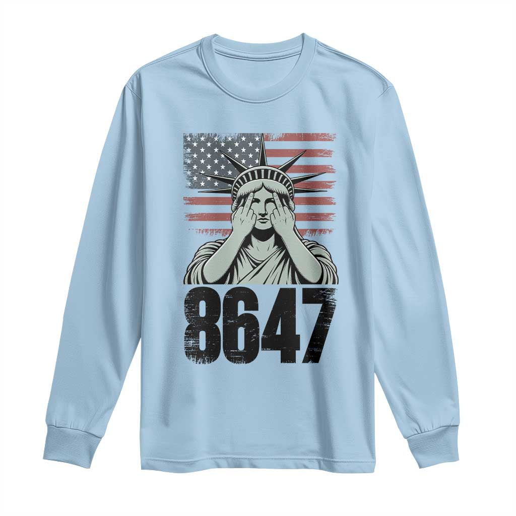 8647 Statue Of Liberty Long Sleeve Shirt Political Satire Protest Poster Graphic