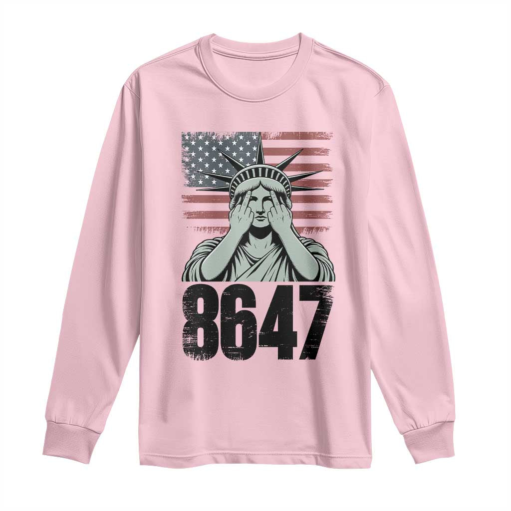 8647 Statue Of Liberty Long Sleeve Shirt Political Satire Protest Poster Graphic