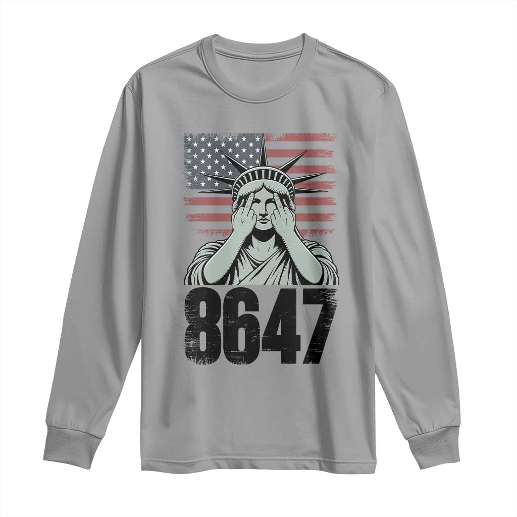 8647 Statue Of Liberty Long Sleeve Shirt Political Satire Protest Poster Graphic
