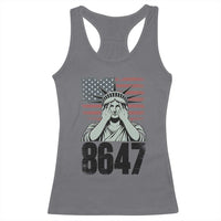8647 Statue Of Liberty Racerback Tank Top Political Satire Protest Poster Graphic