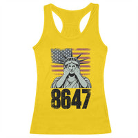 8647 Statue Of Liberty Racerback Tank Top Political Satire Protest Poster Graphic