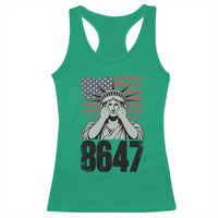 8647 Statue Of Liberty Racerback Tank Top Political Satire Protest Poster Graphic